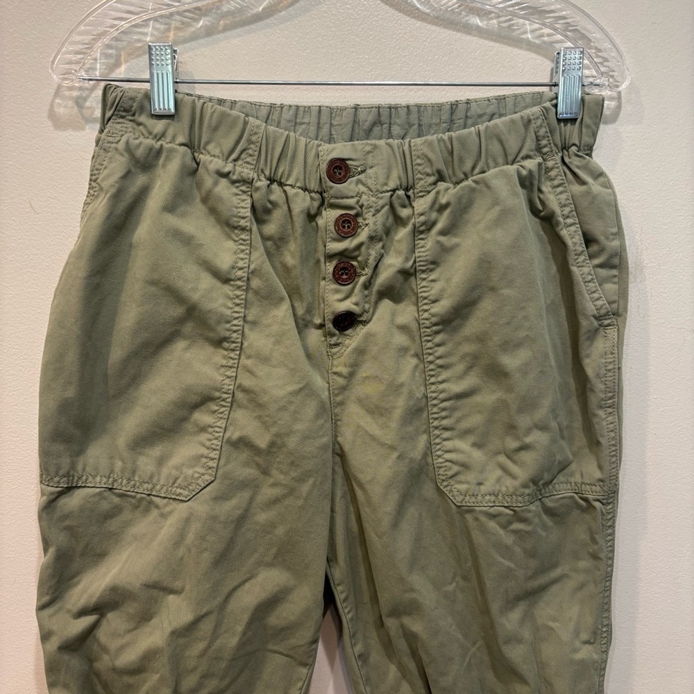 Free People Cadet Pull On Button Fly Capri Jogger Pants Women’s Size Medium - Picture 4 of 12